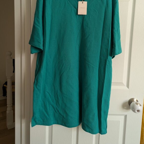 Preloved Brand Sweatshirt V-Neck Dress - Picture 2 of 6